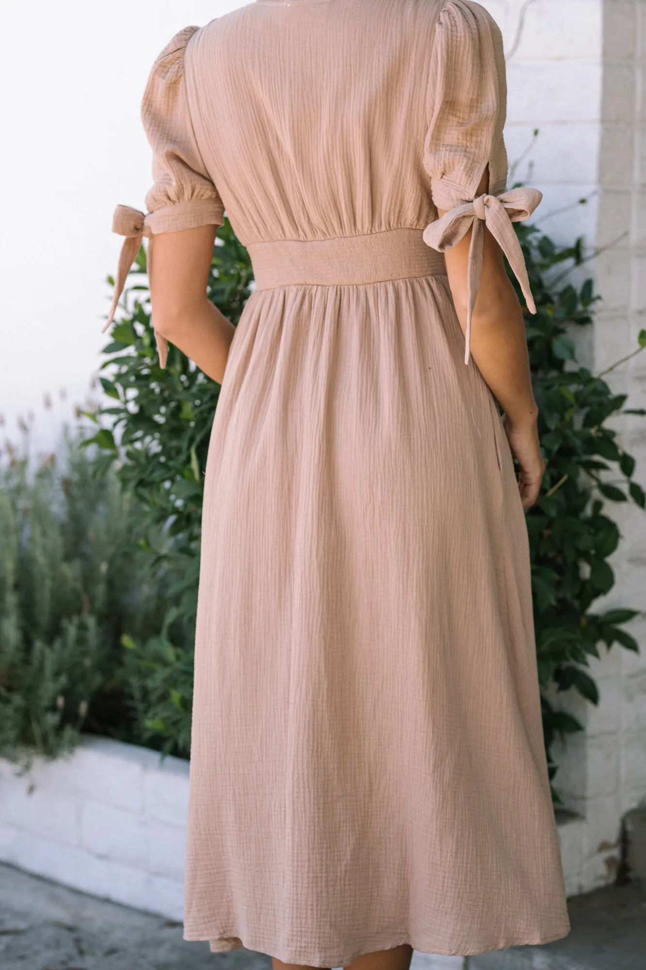 Karen Buttoned Gauze Dress sold by Morning Lavender product image thumbnail 4