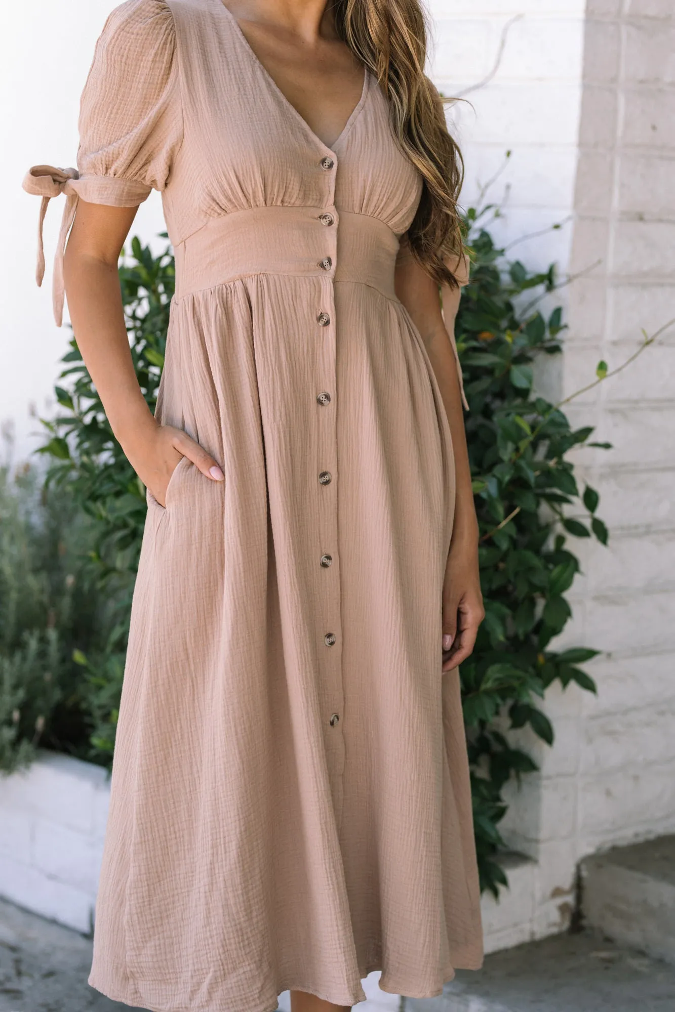 Karen Buttoned Gauze Dress sold by Morning Lavender product image thumbnail 2