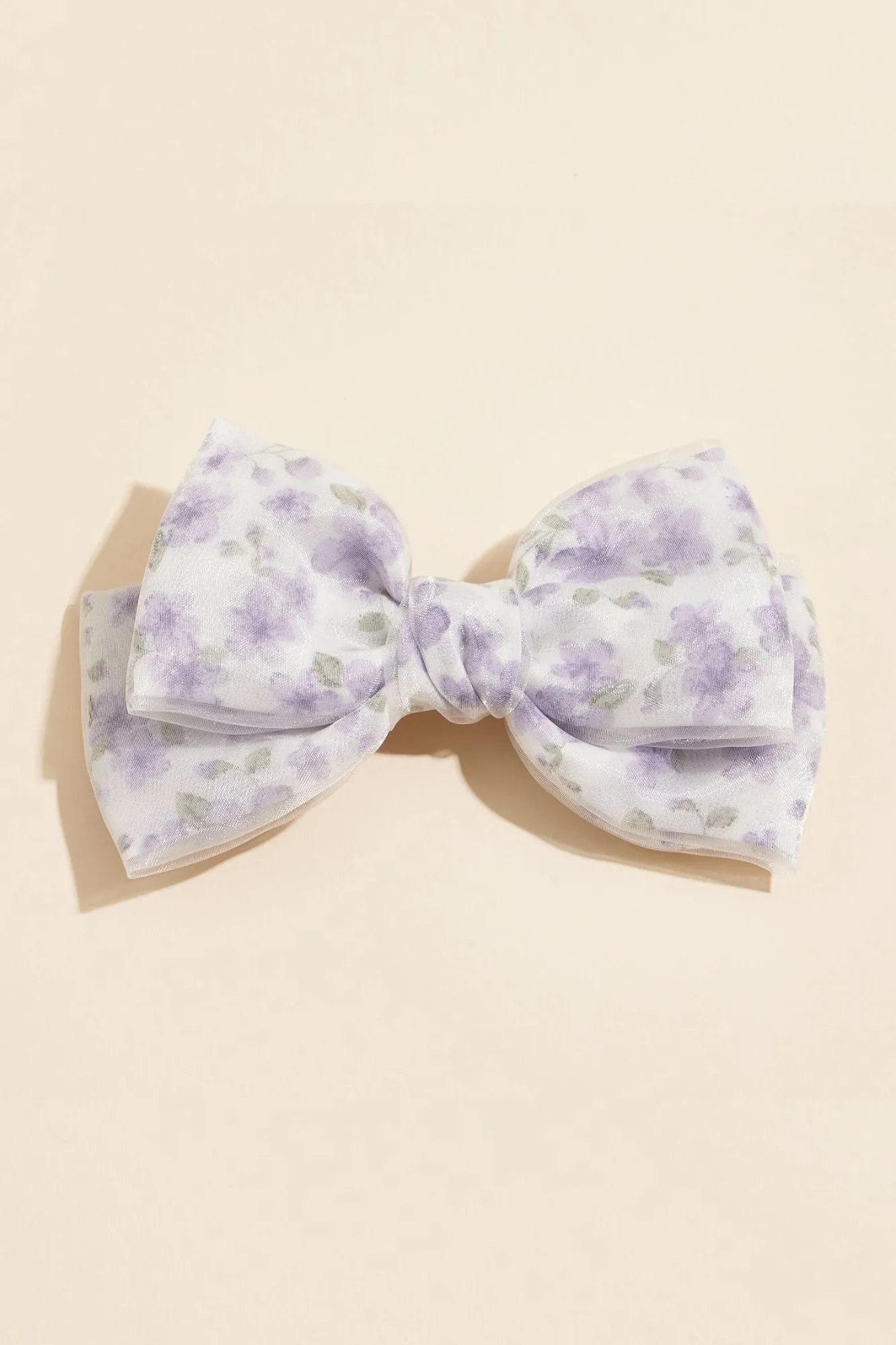 Haley Floral Bow Hair Clip sold by Morning Lavender