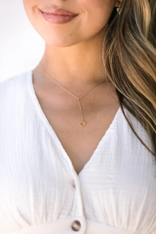 Reese Heart Pendant Chain Y Necklace sold by Morning Lavender