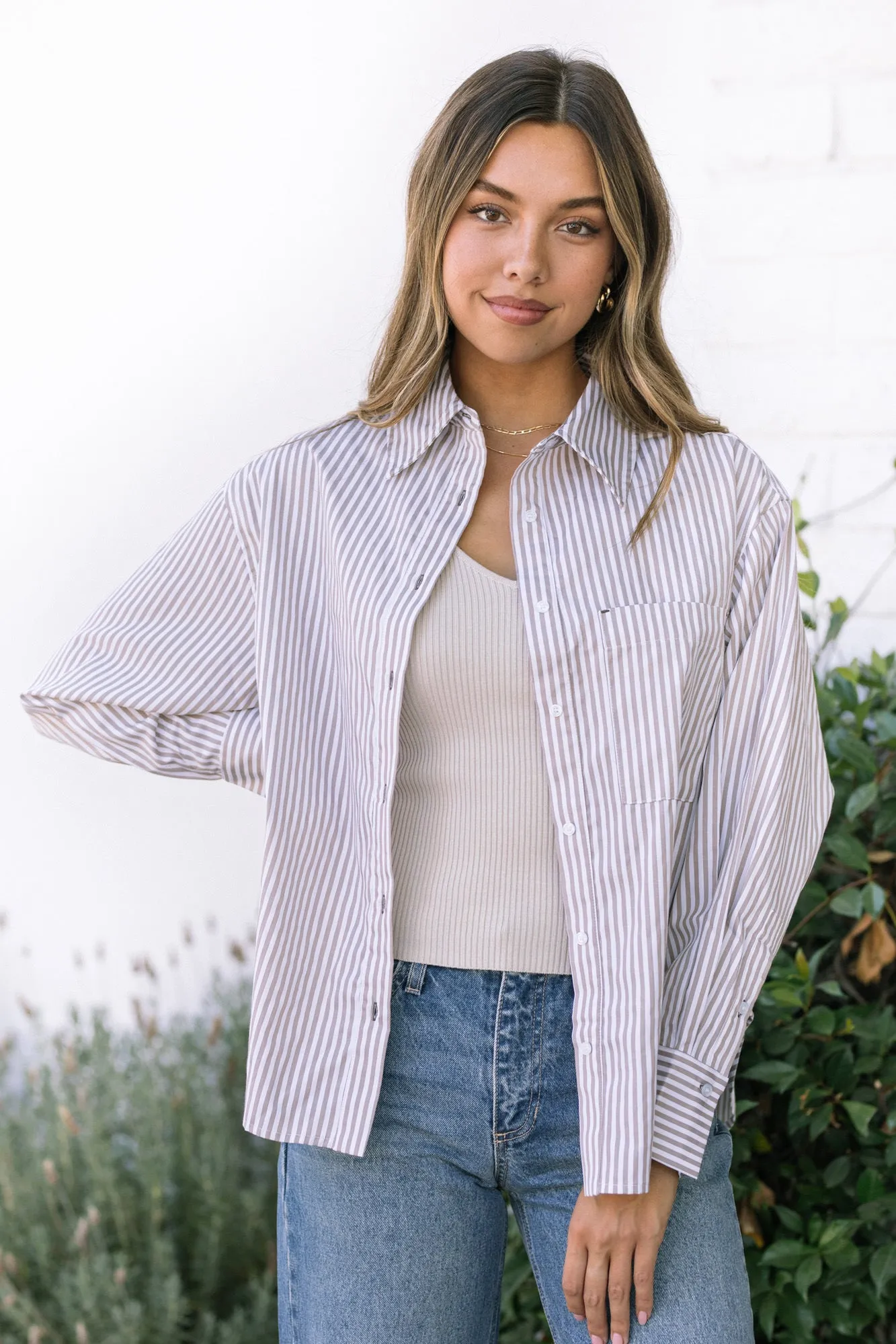 Mason Striped Button Up Shirt sold by Morning Lavender