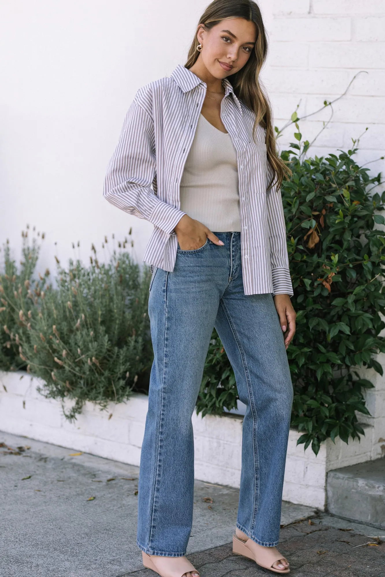 Mason Striped Button Up Shirt sold by Morning Lavender product image thumbnail 4