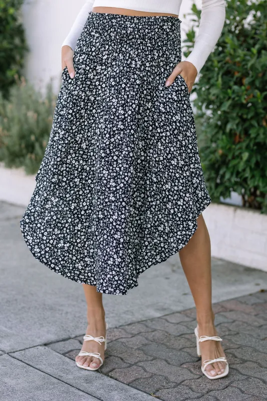 Elise Floral Round Hem Skirt sold by Morning Lavender