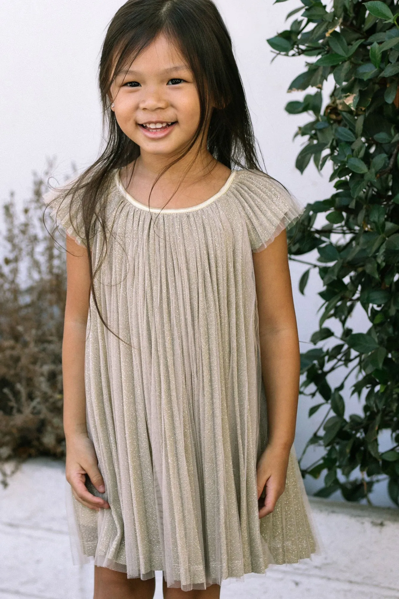 Girls Vienna Pleated Dress sold by Morning Lavender product image thumbnail 3