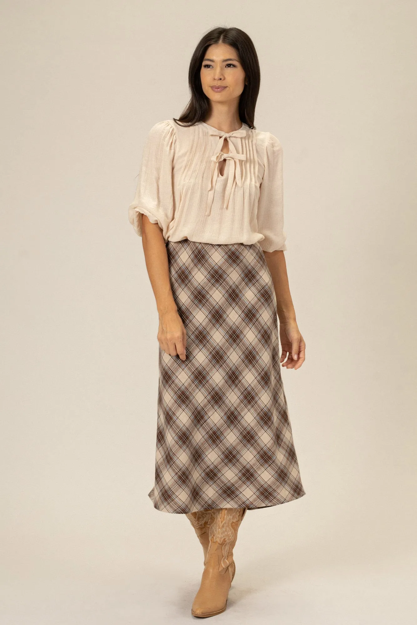 Remi Plaid Midi Skirt sold by Morning Lavender product image thumbnail 5
