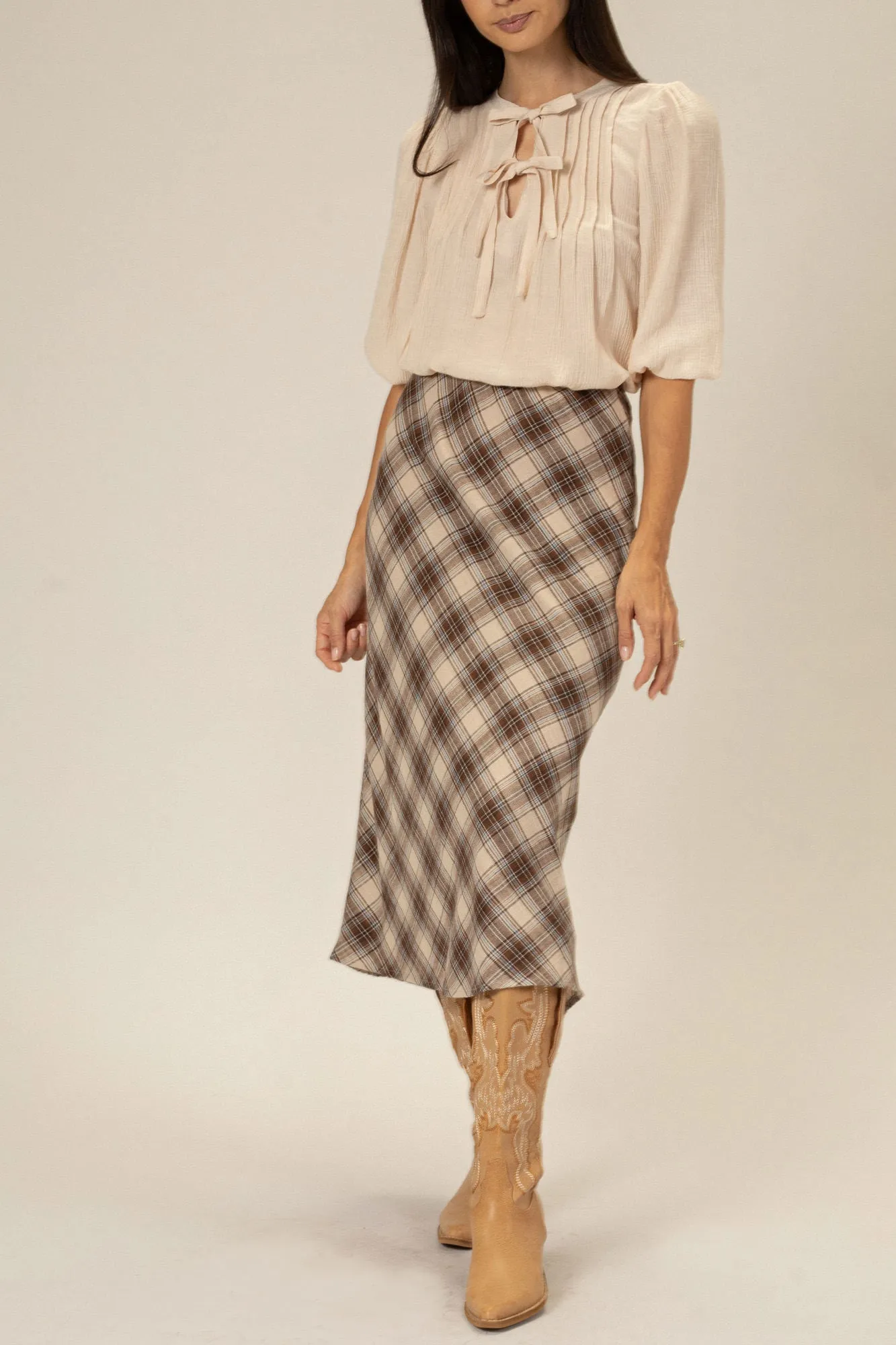 Remi Plaid Midi Skirt sold by Morning Lavender product image thumbnail 2