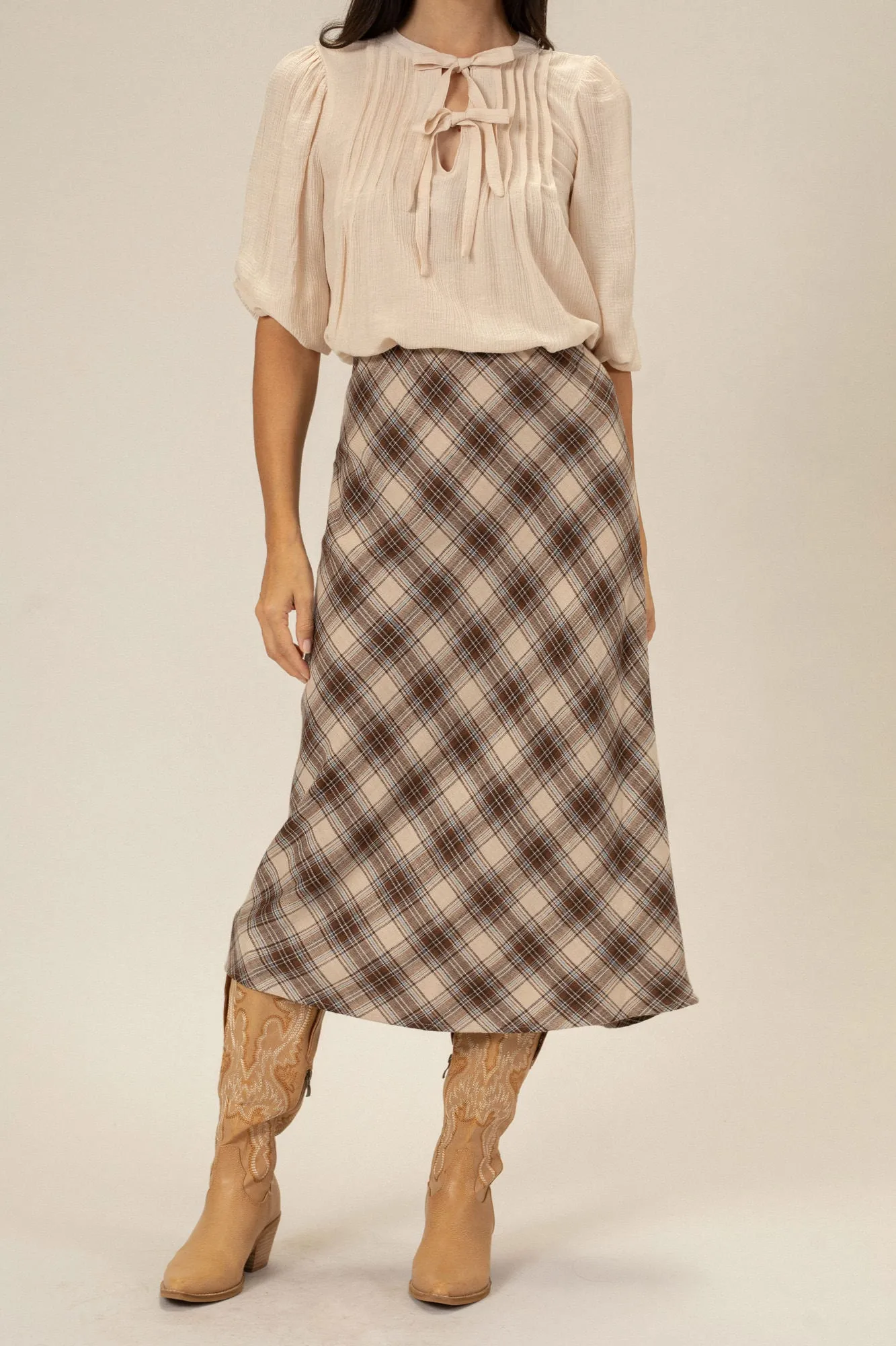 Remi Plaid Midi Skirt sold by Morning Lavender product image thumbnail 3