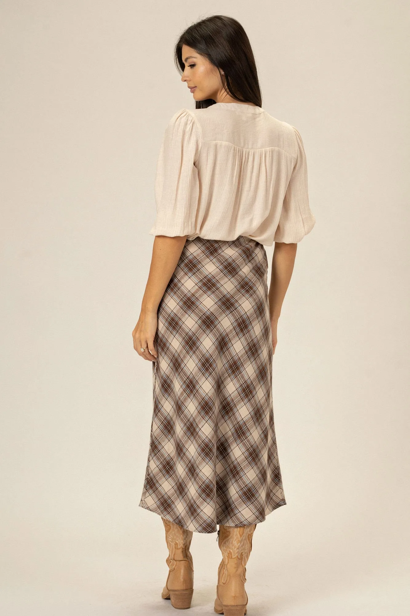 Remi Plaid Midi Skirt sold by Morning Lavender product image thumbnail 4