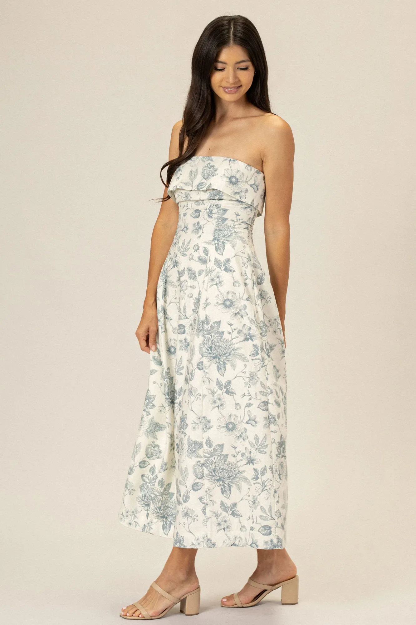 Jocelyn Strapless Floral Dress sold by Morning Lavender product image thumbnail 3