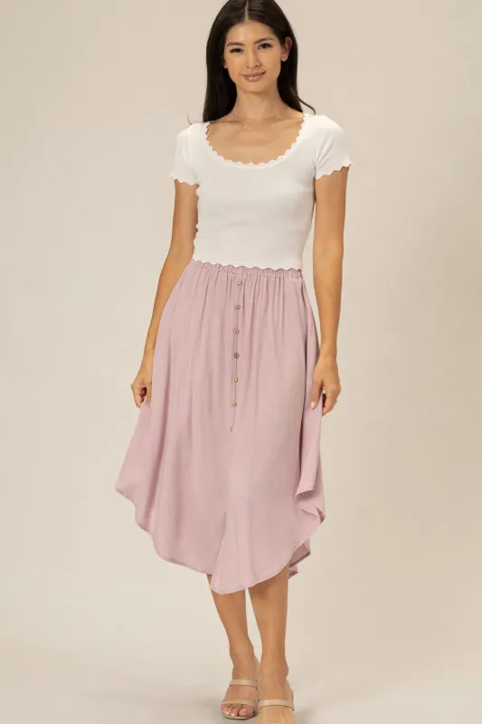 Brynn Round Hem Skirt sold by Morning Lavender
