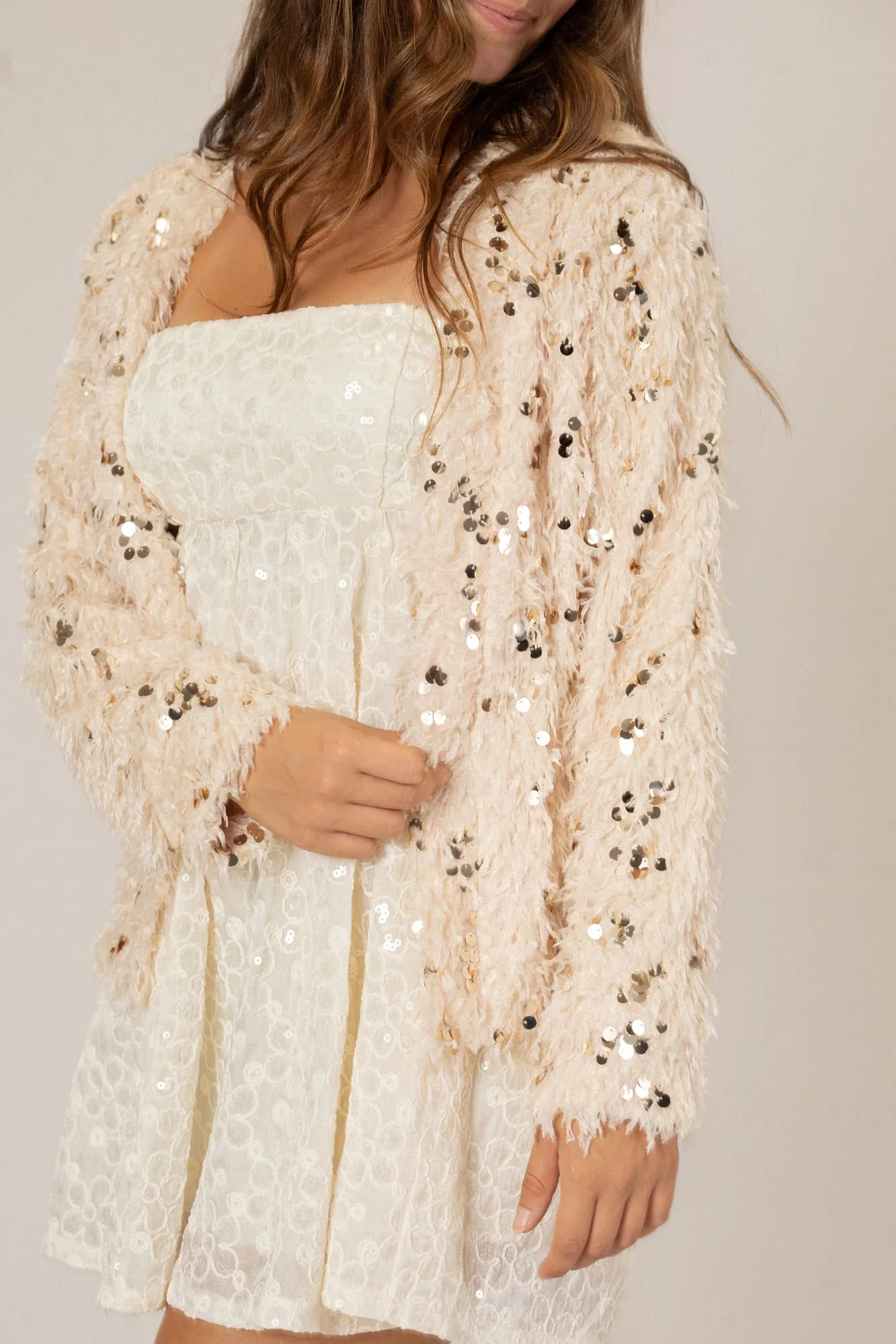 Winslow Feather Sequin Cardigan sold by Morning Lavender product image thumbnail 2