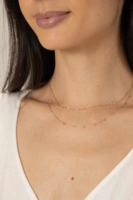 Theresa Dainty Chained Layered Necklace sold by Morning Lavender