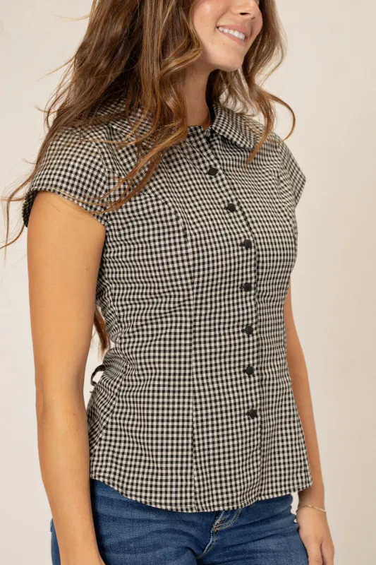 Regina Slim Button Up Shirt sold by Morning Lavender