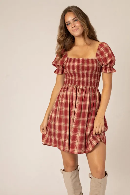 Ramona Plaid Mini Dress sold by Morning Lavender