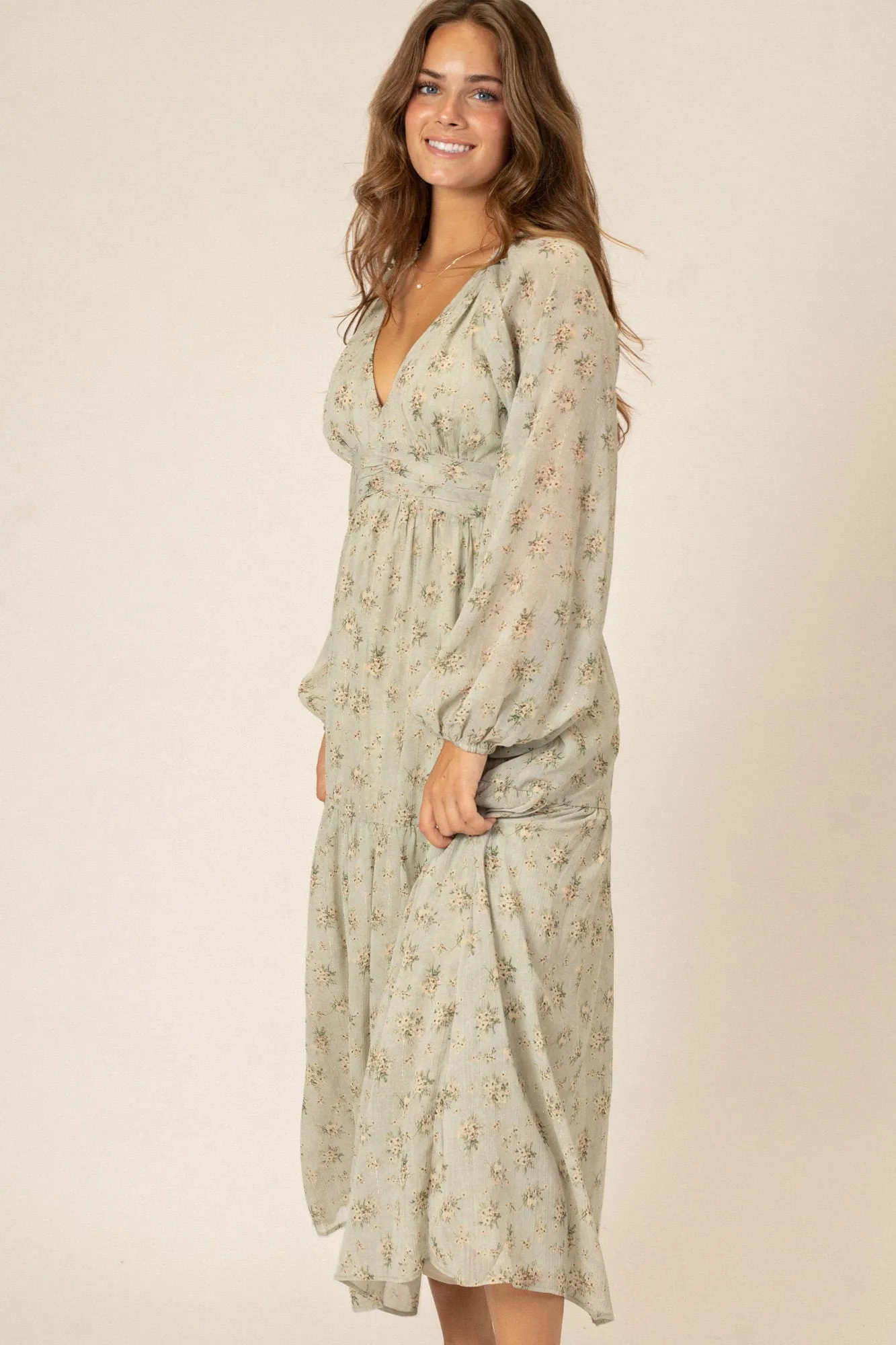 Esme Long Sleeve Floral Dress sold by Morning Lavender product image thumbnail 2