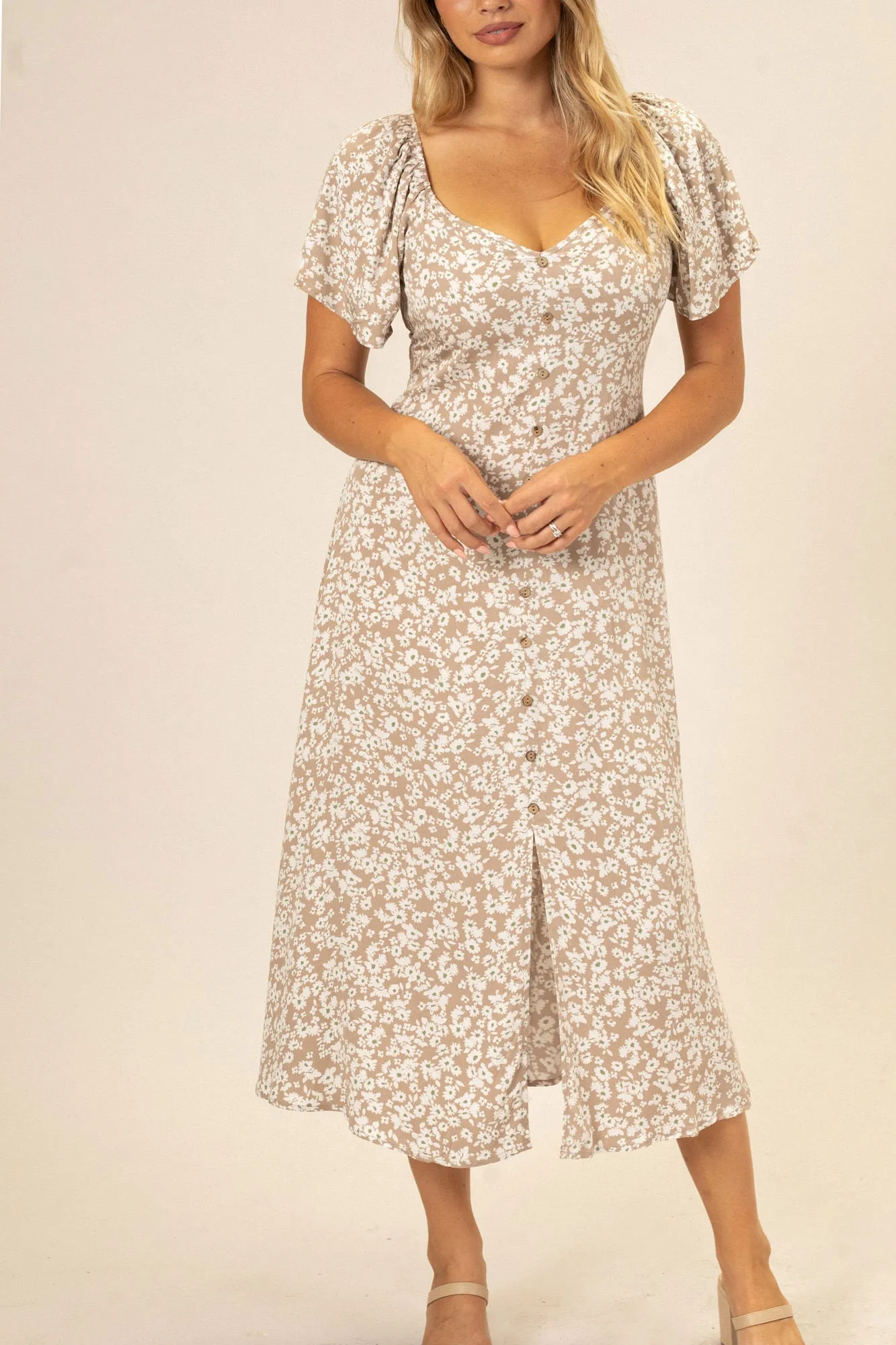 Tara Floral Button Dress sold by Morning Lavender product image thumbnail 5