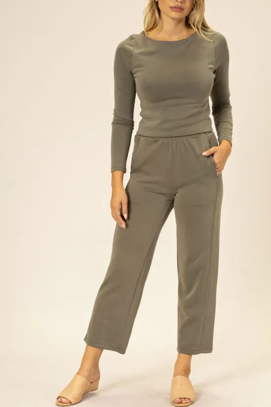 Becca Jersey Straight Leg Pants sold by Morning Lavender