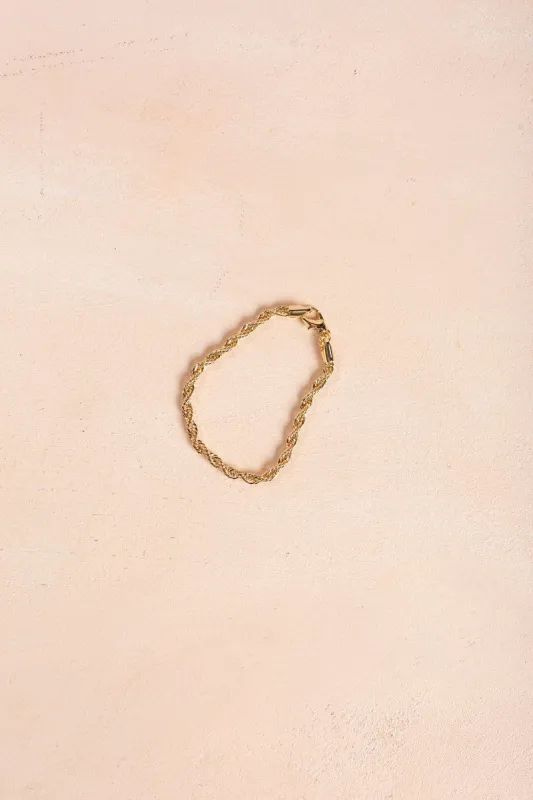 Zoey Gold Twisted Bracelet sold by Morning Lavender