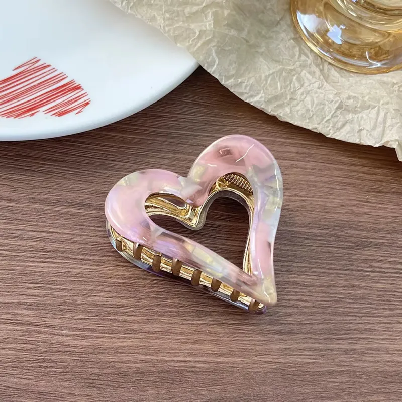 Amber Heart Claw Clip sold by Morning Lavender