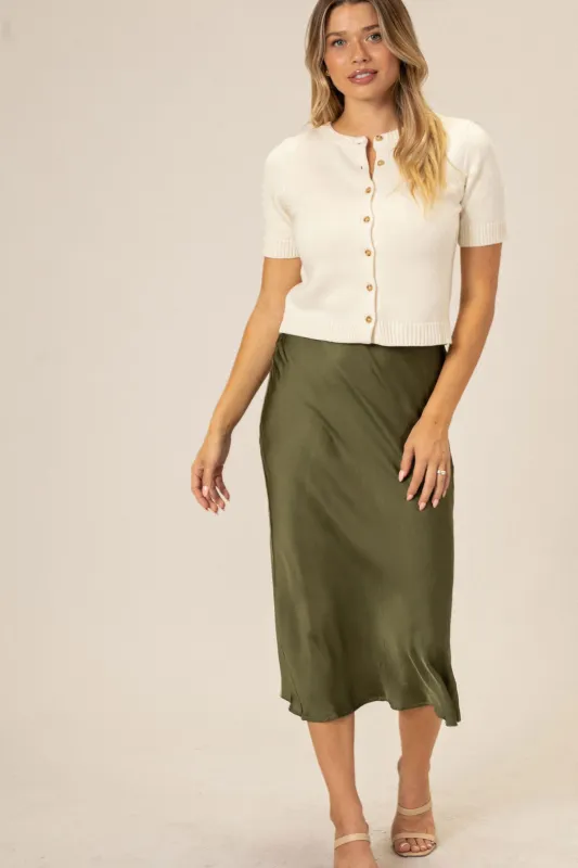 Ivana Satin Slip Skirt sold by Morning Lavender