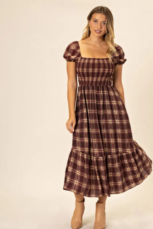 Holly Plaid Smocked Dress sold by Morning Lavender
