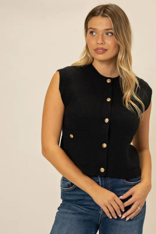 Abby Pocket Knit Vest sold by Morning Lavender