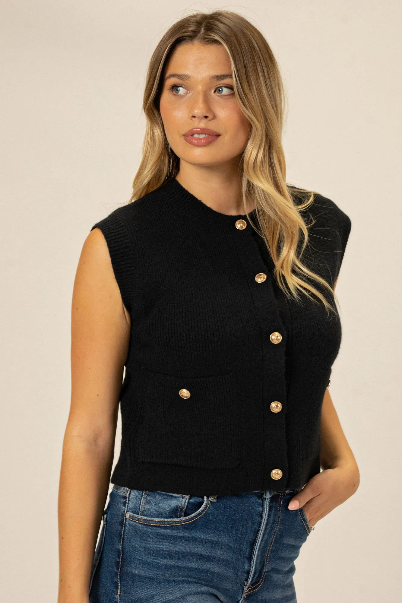 Abby Pocket Knit Vest sold by Morning Lavender product image thumbnail 4