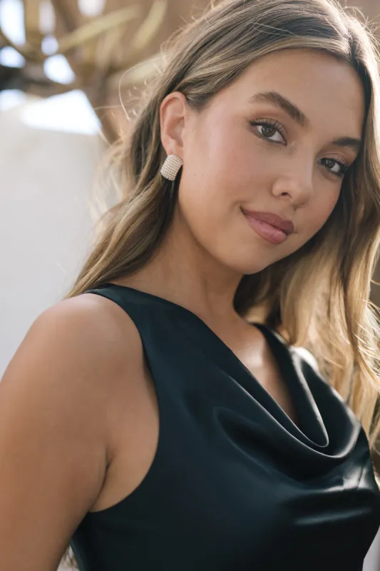 Evie Pearl Post Earrings made by Fame