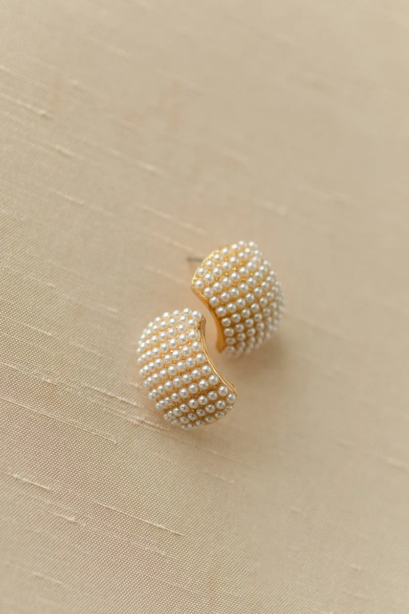 Evie Pearl Post Earrings sold by Morning Lavender product image thumbnail 4