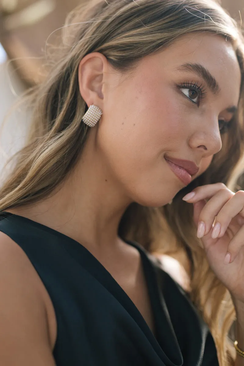 Evie Pearl Post Earrings sold by Morning Lavender product image thumbnail 2