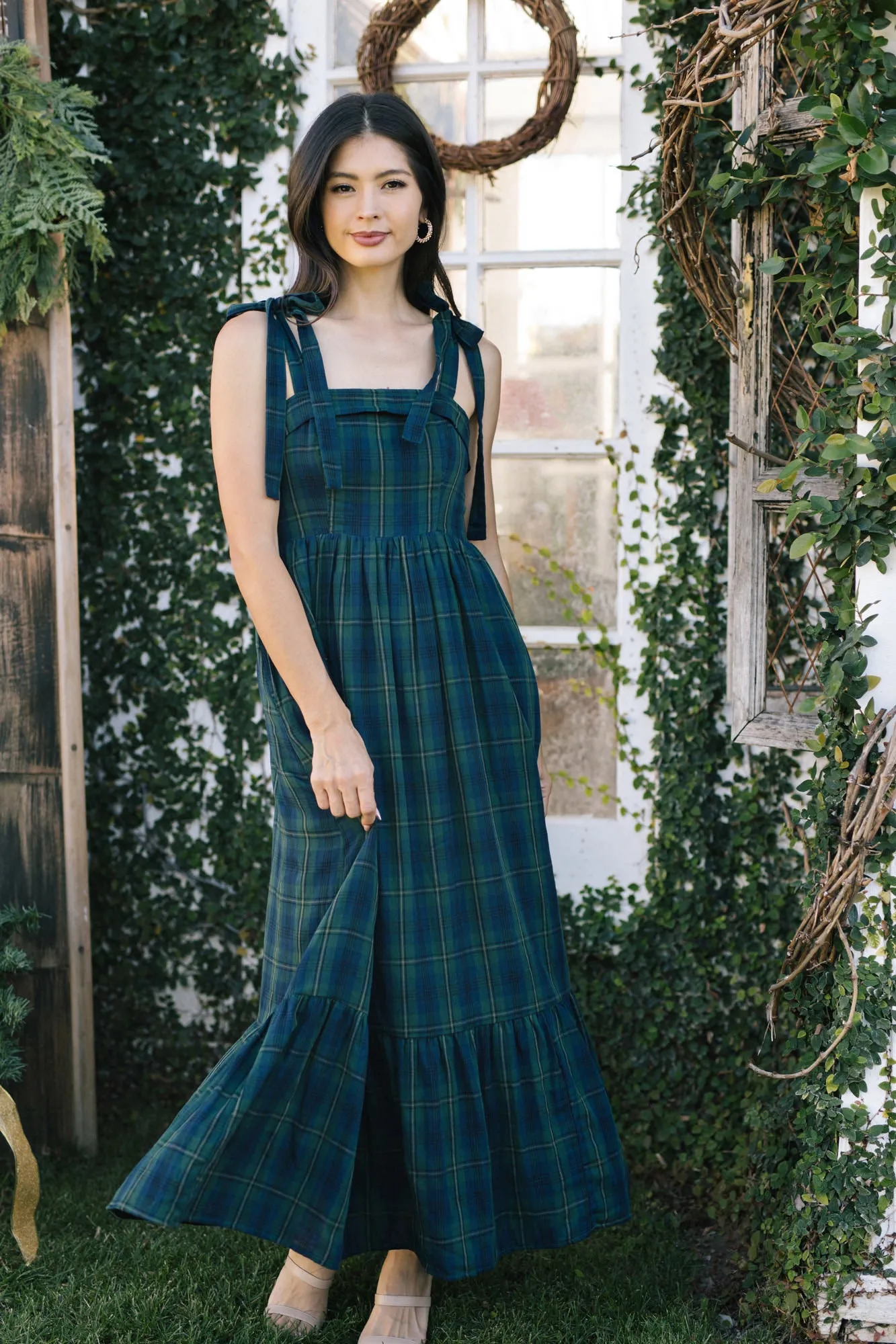 Sarah Plaid Maxi Dress sold by Morning Lavender product image thumbnail 5