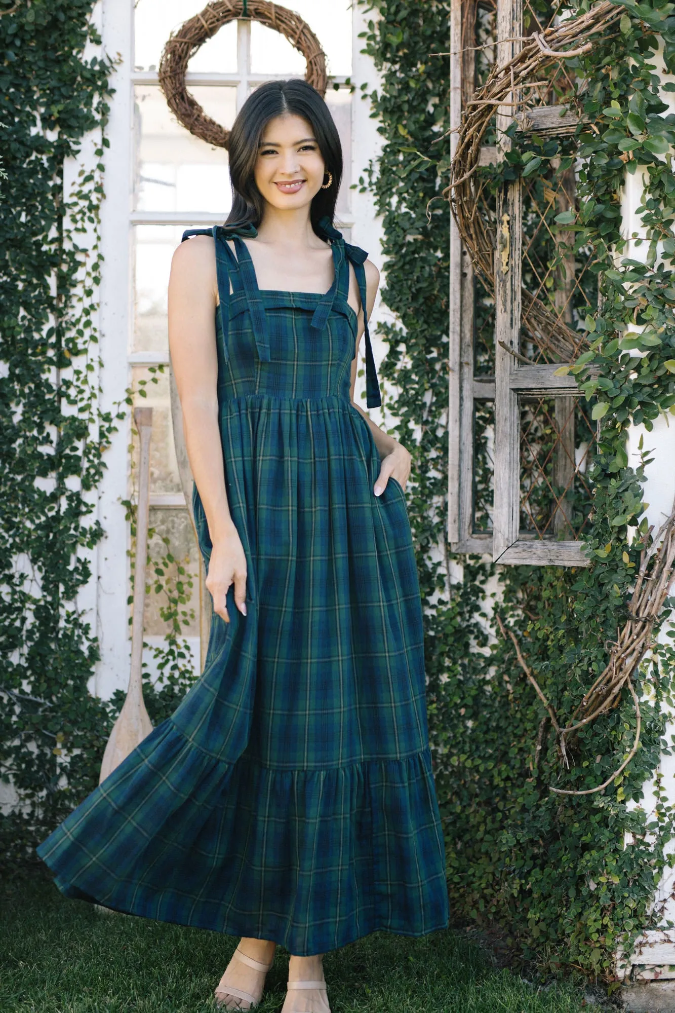 Sarah Plaid Maxi Dress sold by Morning Lavender product image thumbnail 2
