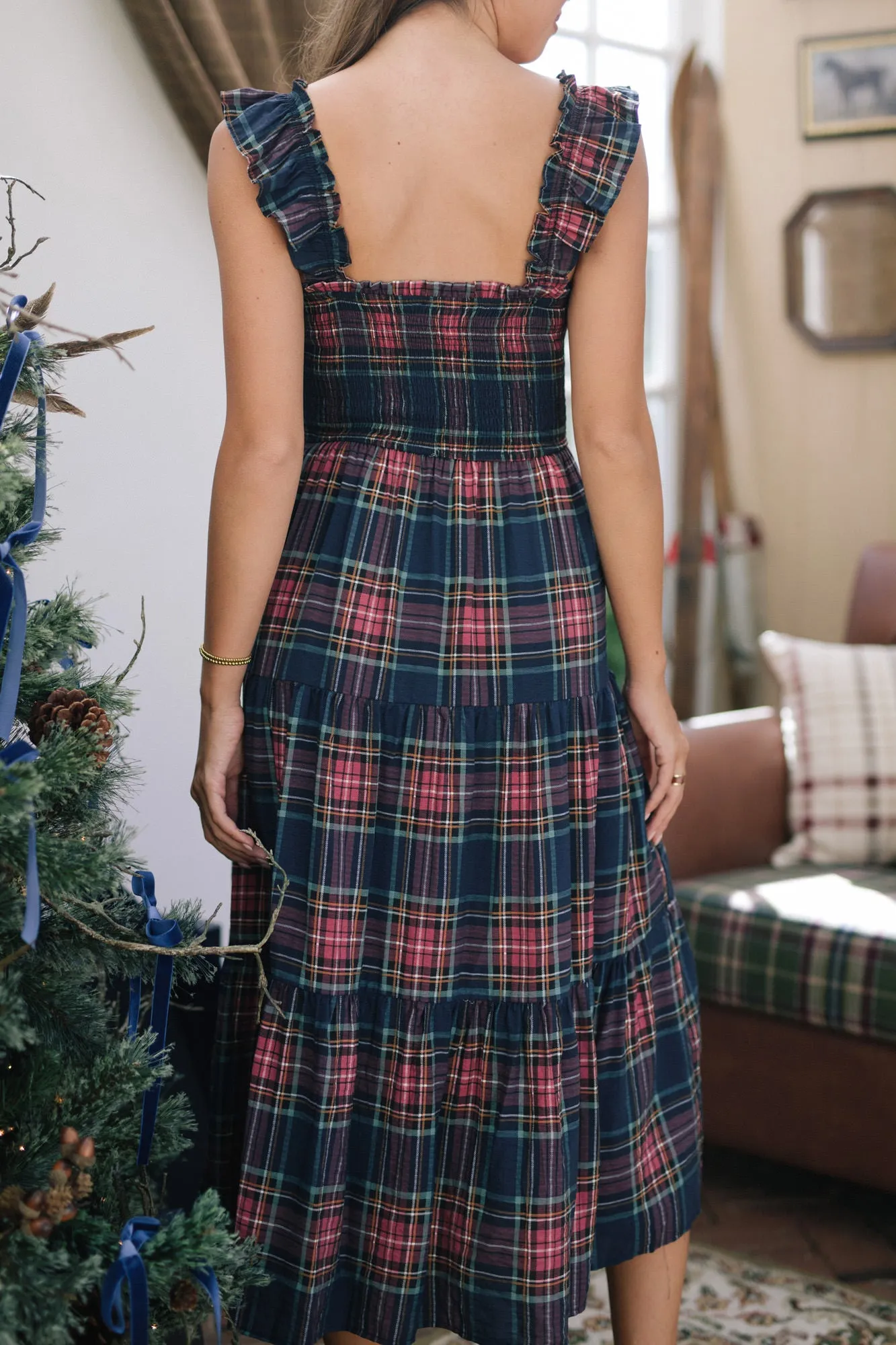 Noelle Smocked Plaid Dress sold by Morning Lavender product image thumbnail 5