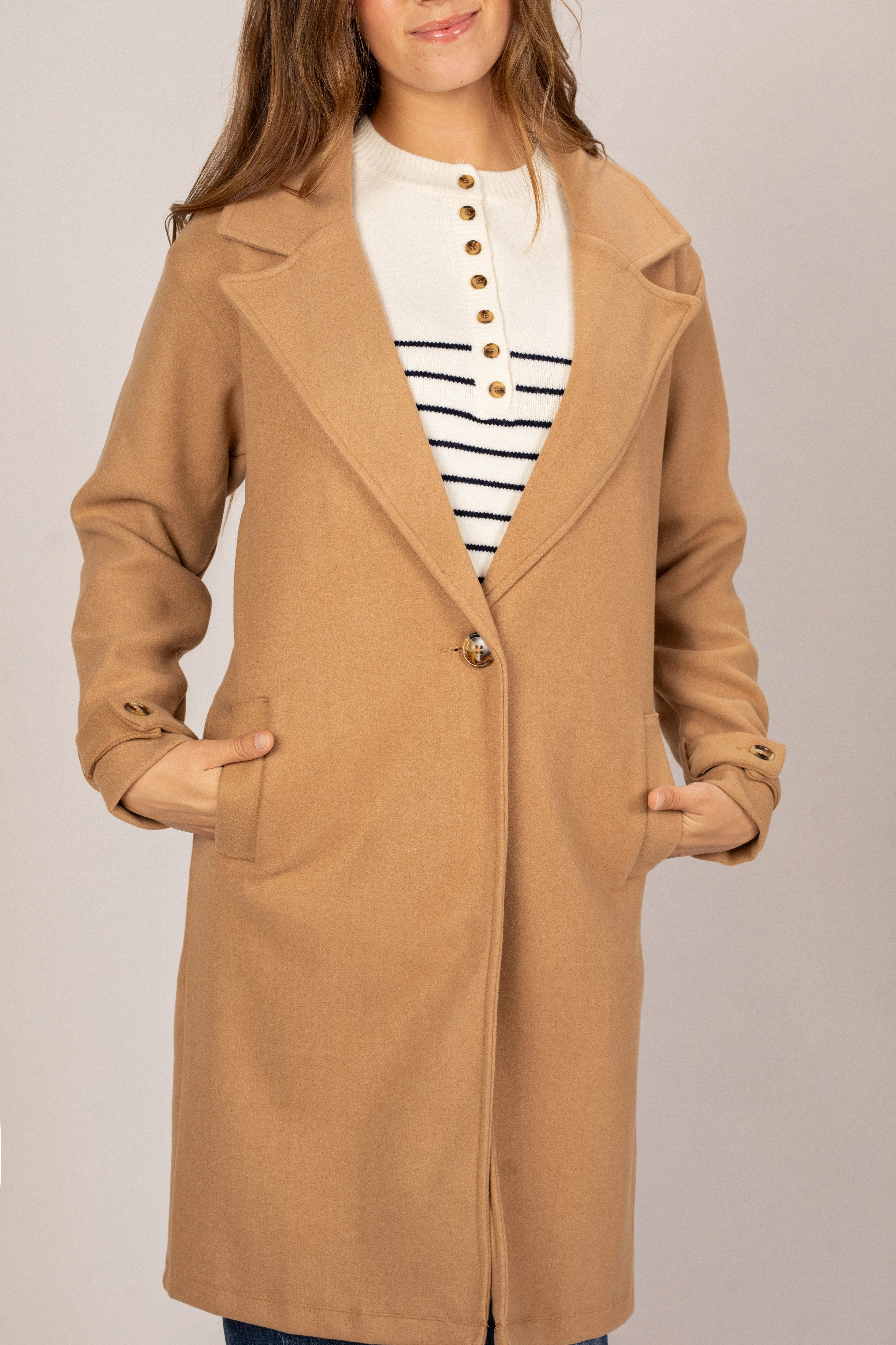 Marlow Notched Collared Coat sold by Morning Lavender product image thumbnail 2