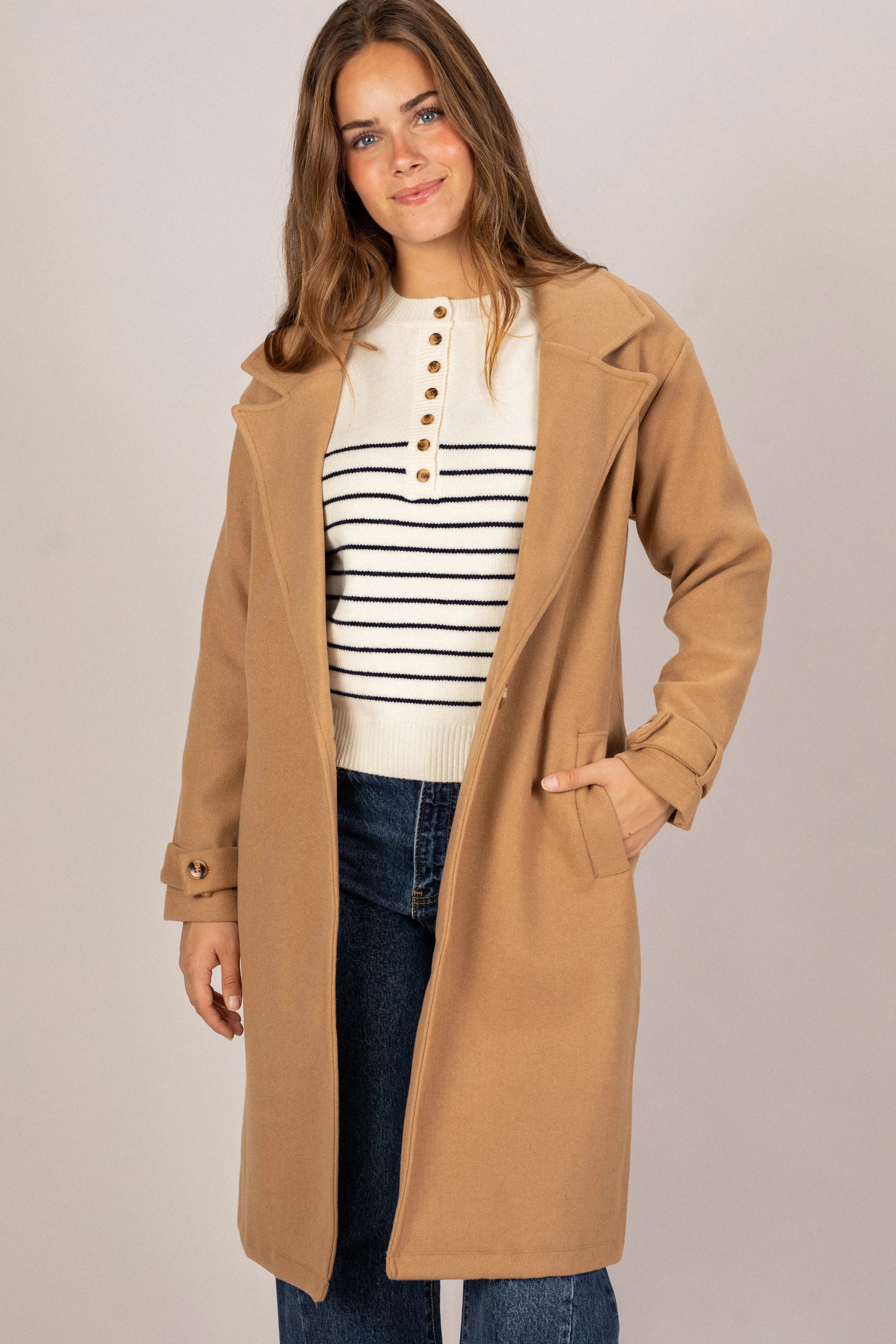 Marlow Notched Collared Coat sold by Morning Lavender product image thumbnail 3