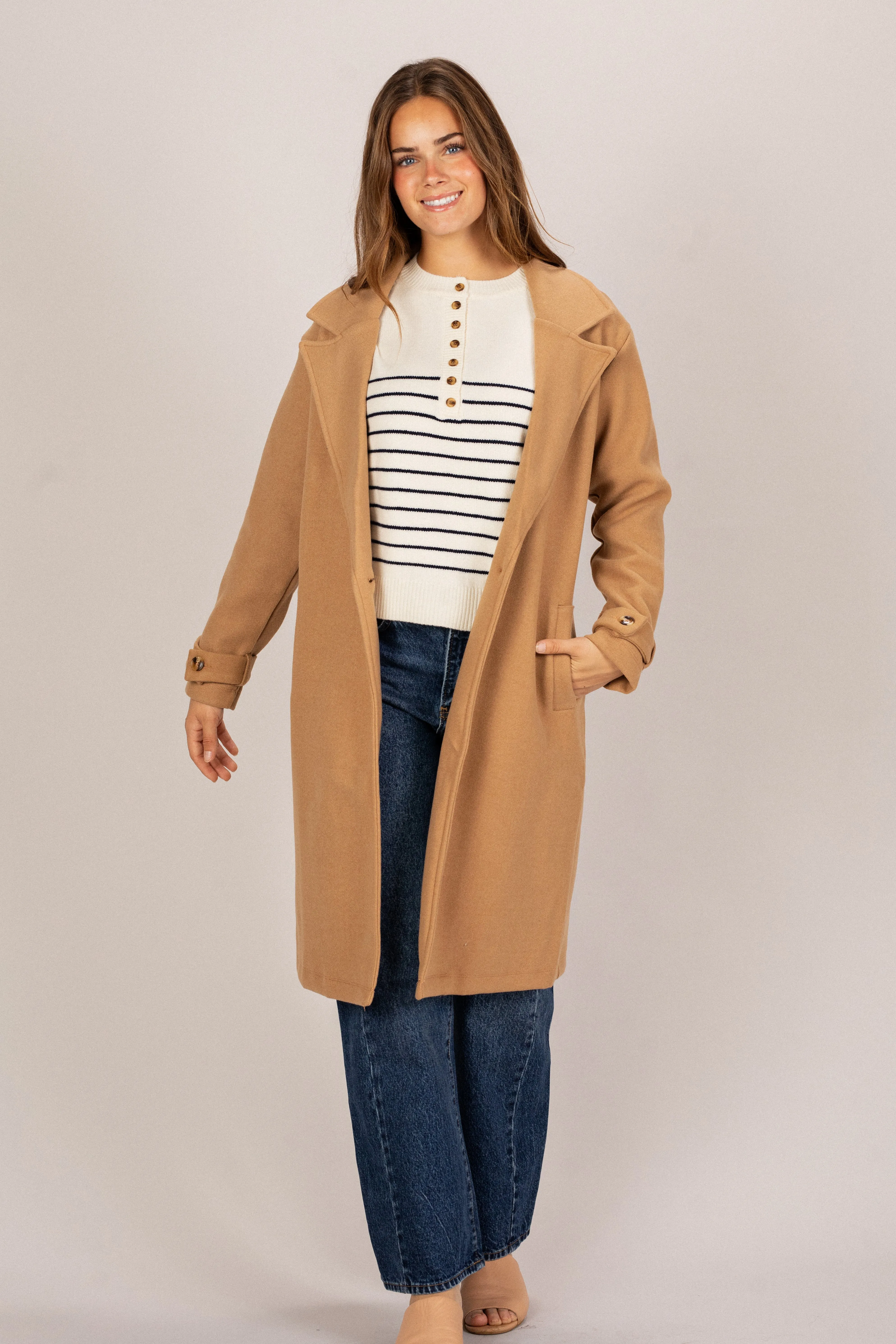 Marlow Notched Collared Coat sold by Morning Lavender