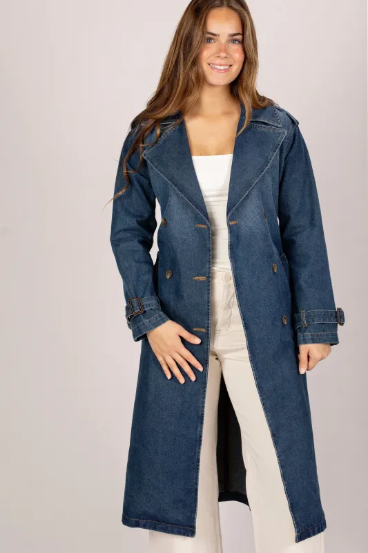 Erica Denim Trench Coat sold by Morning Lavender