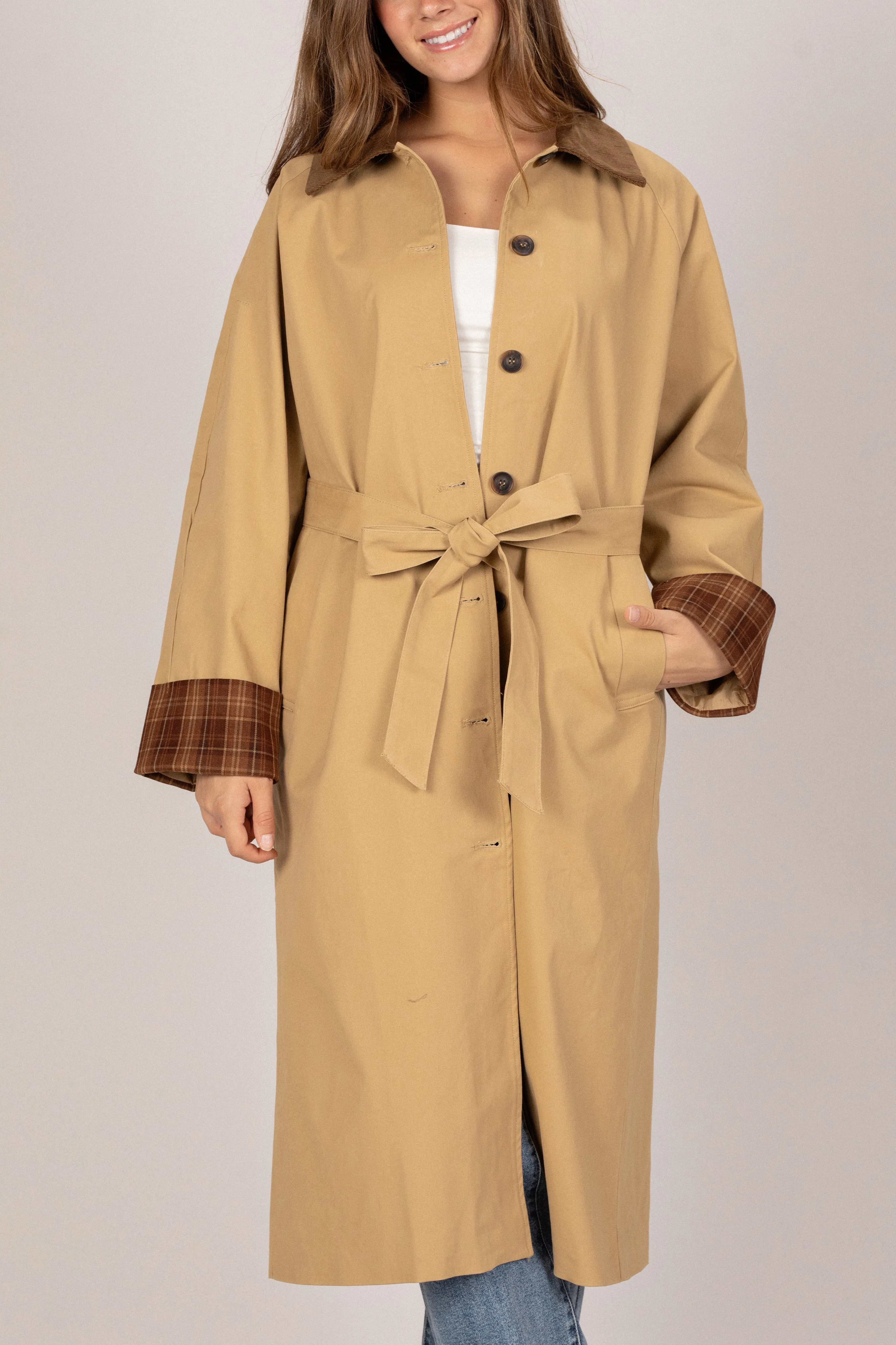 Ellis Corduroy Collar Coat sold by Morning Lavender product image thumbnail 3