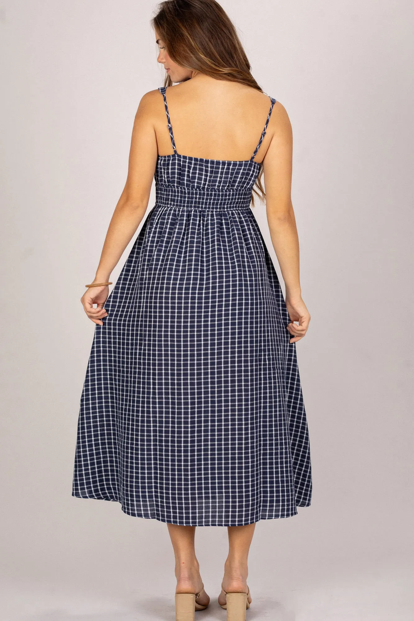 Beatrice Plaid Midi Dress sold by Morning Lavender product image thumbnail 4