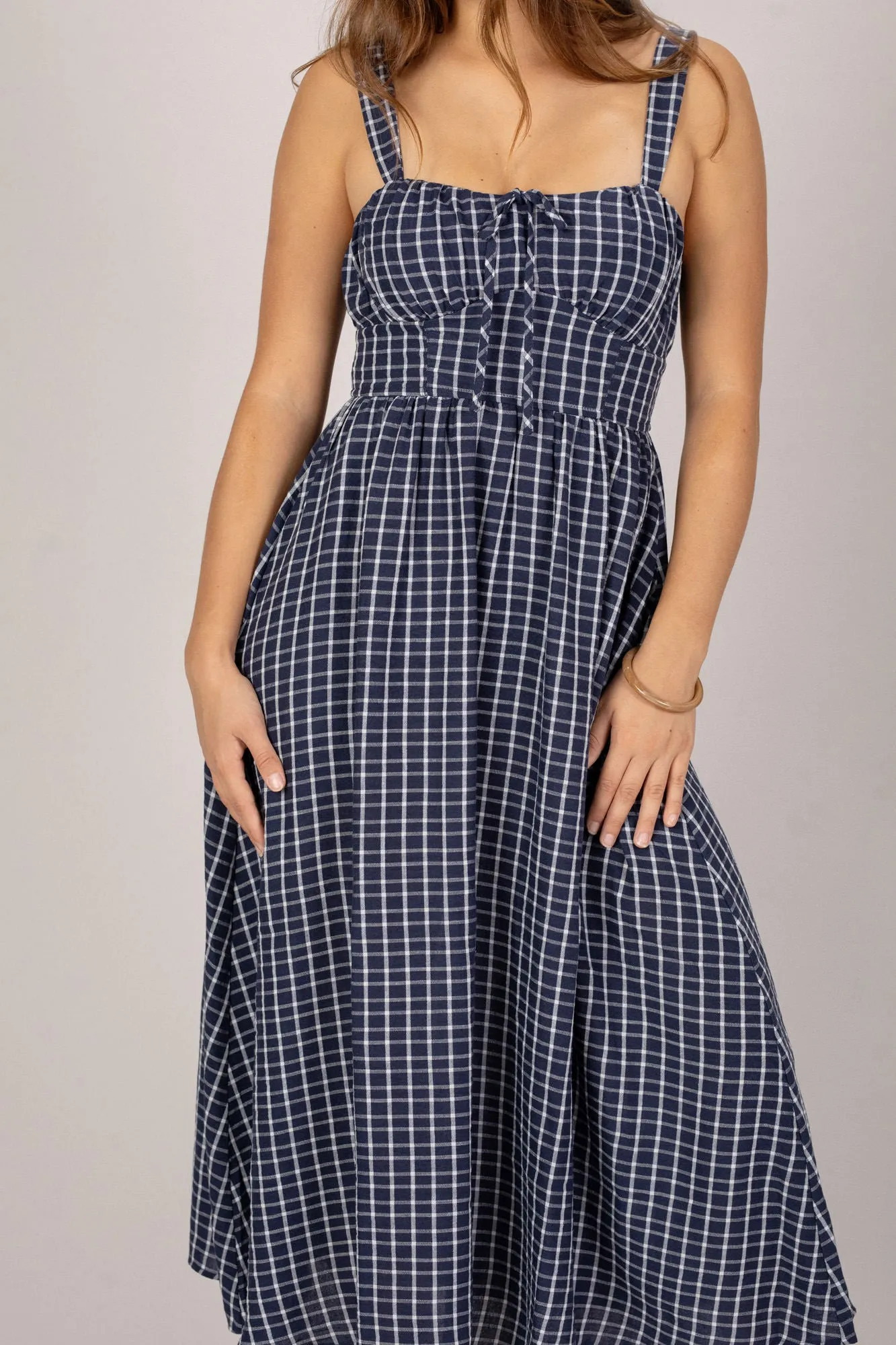 Beatrice Plaid Midi Dress sold by Morning Lavender product image thumbnail 3