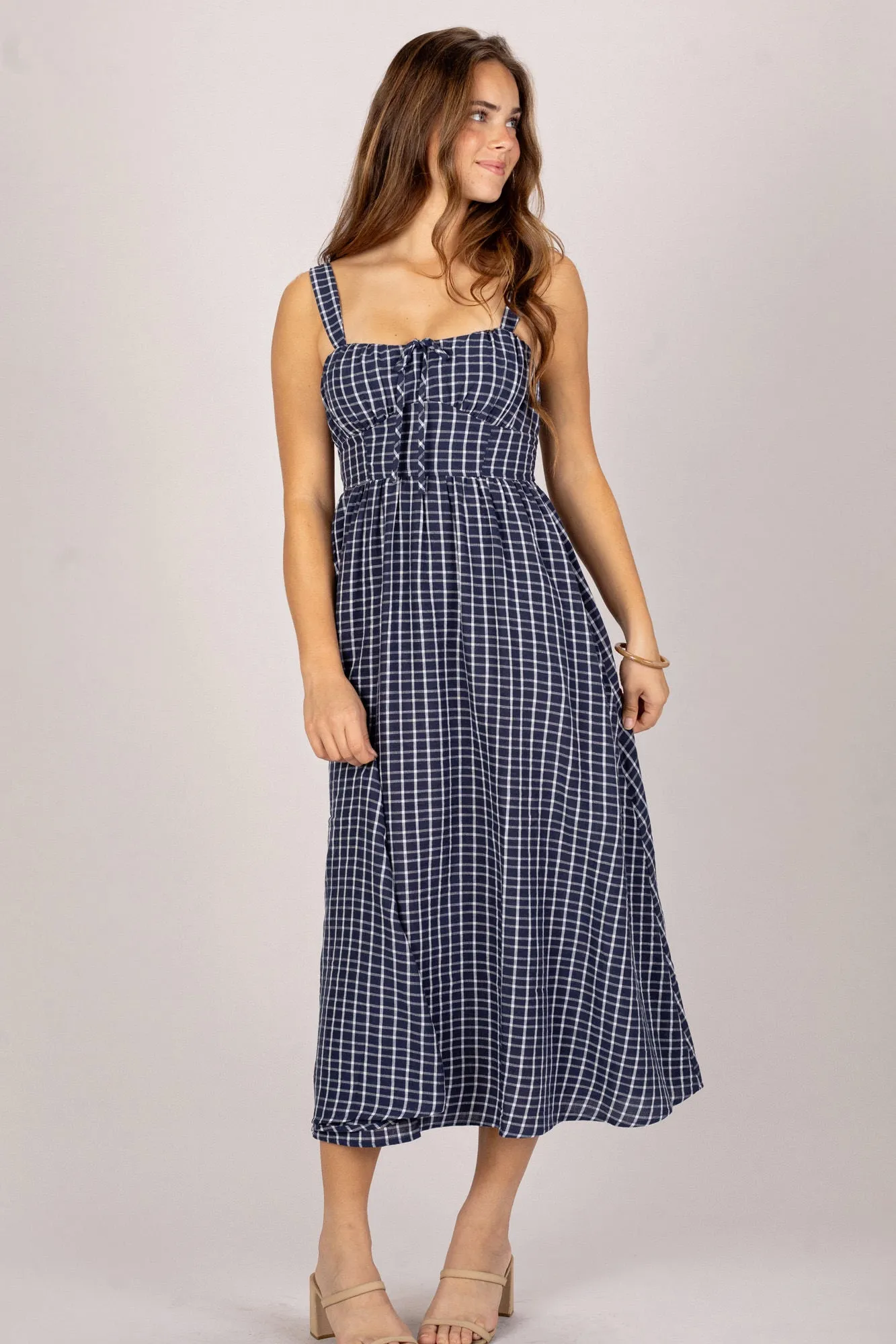 Beatrice Plaid Midi Dress sold by Morning Lavender
