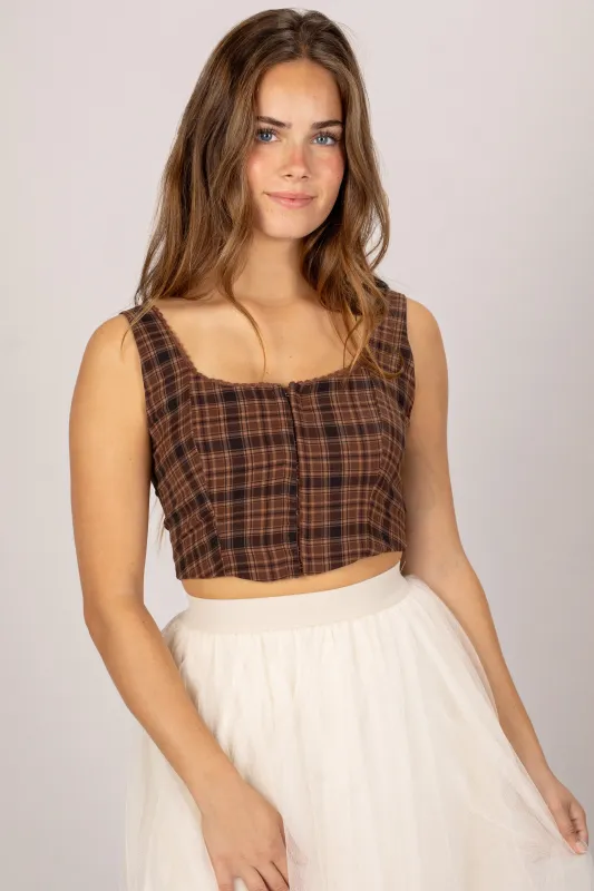 Avril Plaid Crop Top sold by Morning Lavender