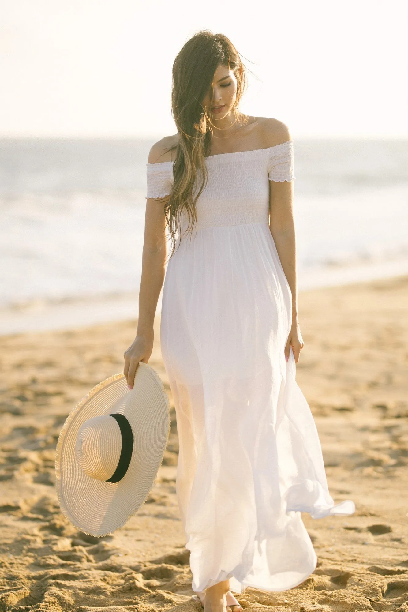 Lucille Off Shoulder Maxi Dress sold by Morning Lavender