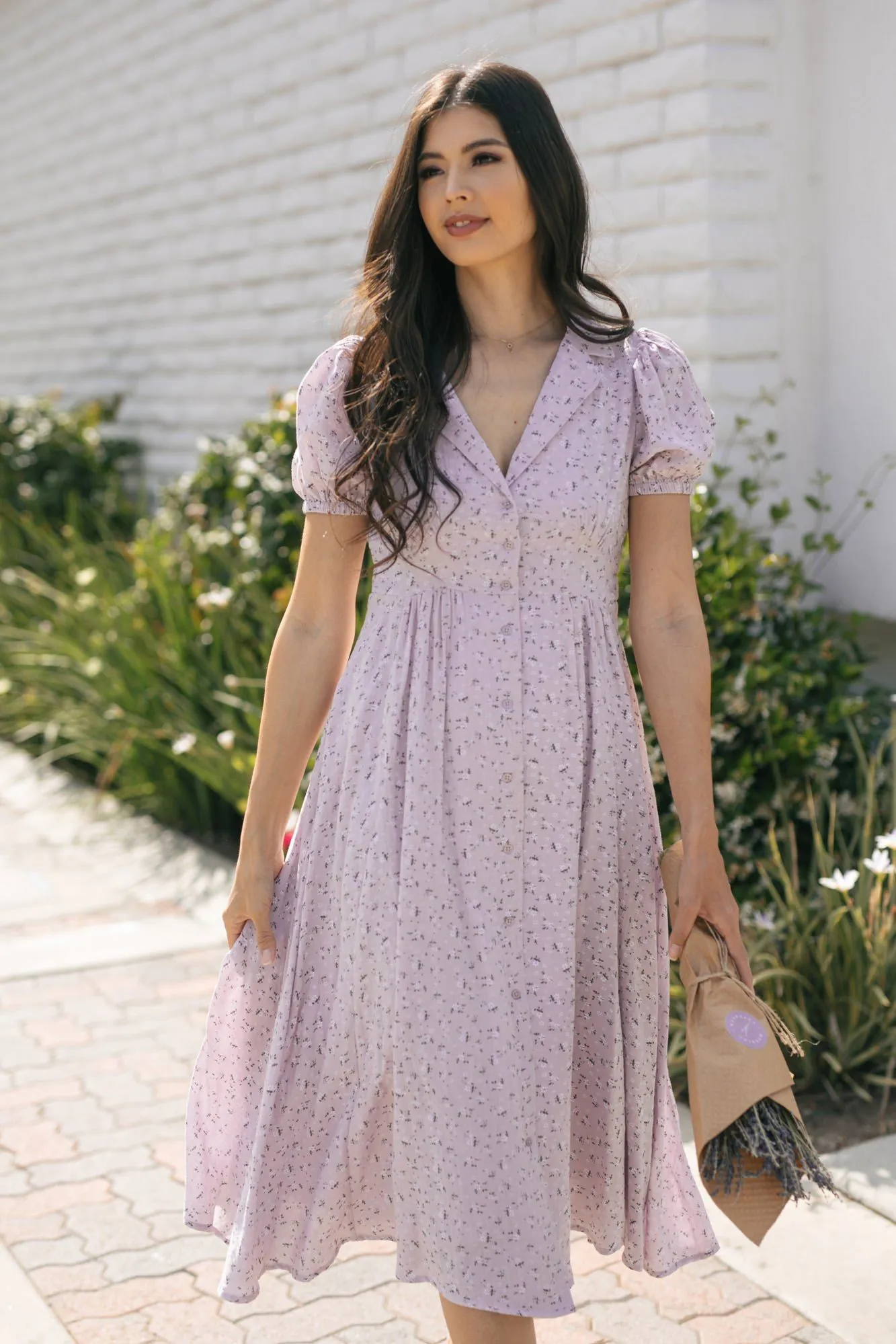 Jada Collared Midi Dress sold by Morning Lavender