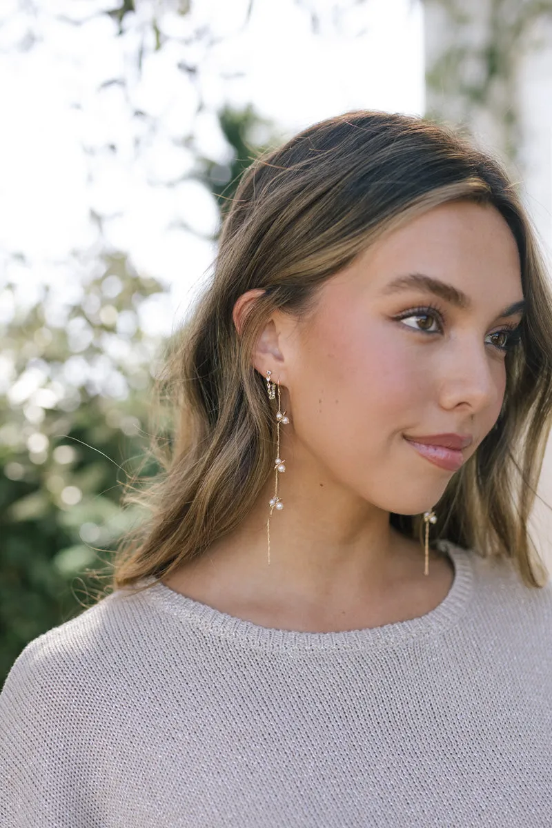 Isla Dainty Flower Dangle Earrings sold by Morning Lavender