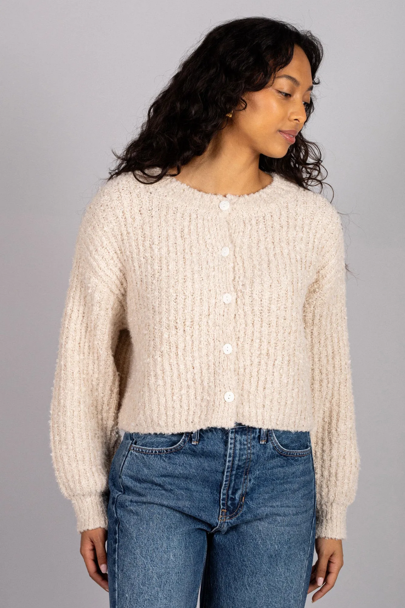 Winnie Boucle Buttoned Cardigan sold by Morning Lavender product image thumbnail 3