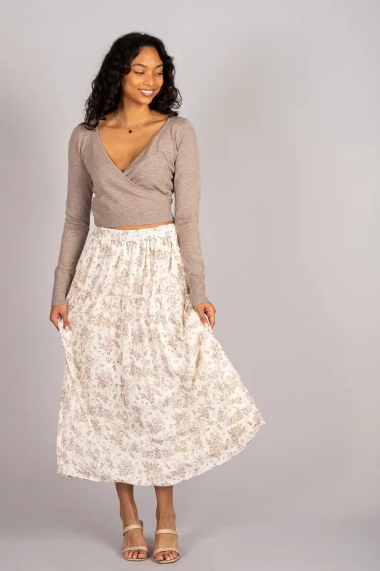 Hazel Floral Midi Skirt sold by Morning Lavender