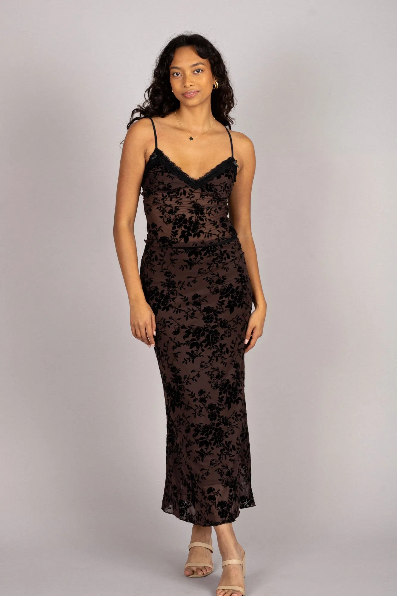 Dahlia Floral Burnout Cami sold by Morning Lavender product image thumbnail 5