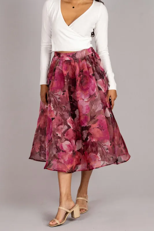 Bethany Floral Midi Skirt sold by Morning Lavender