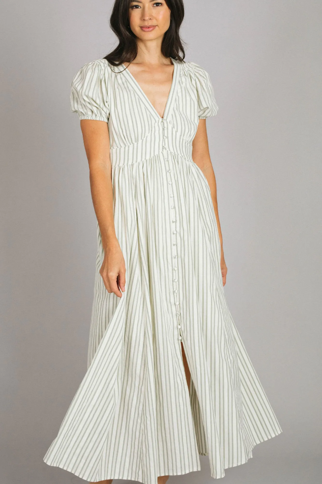 Abigail V-Neck Striped Dress sold by Morning Lavender product image thumbnail 3